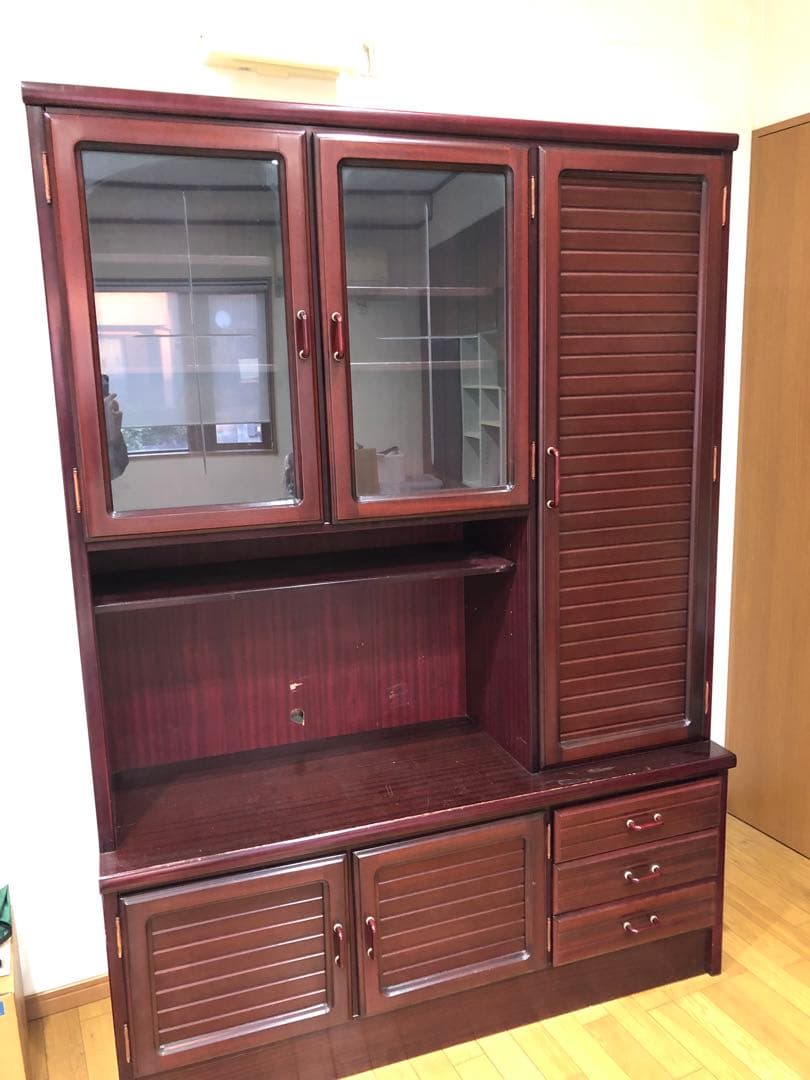 キッチンキャビネット　本棚　収納　リビング収納　キッチン収納　食器棚カップボード