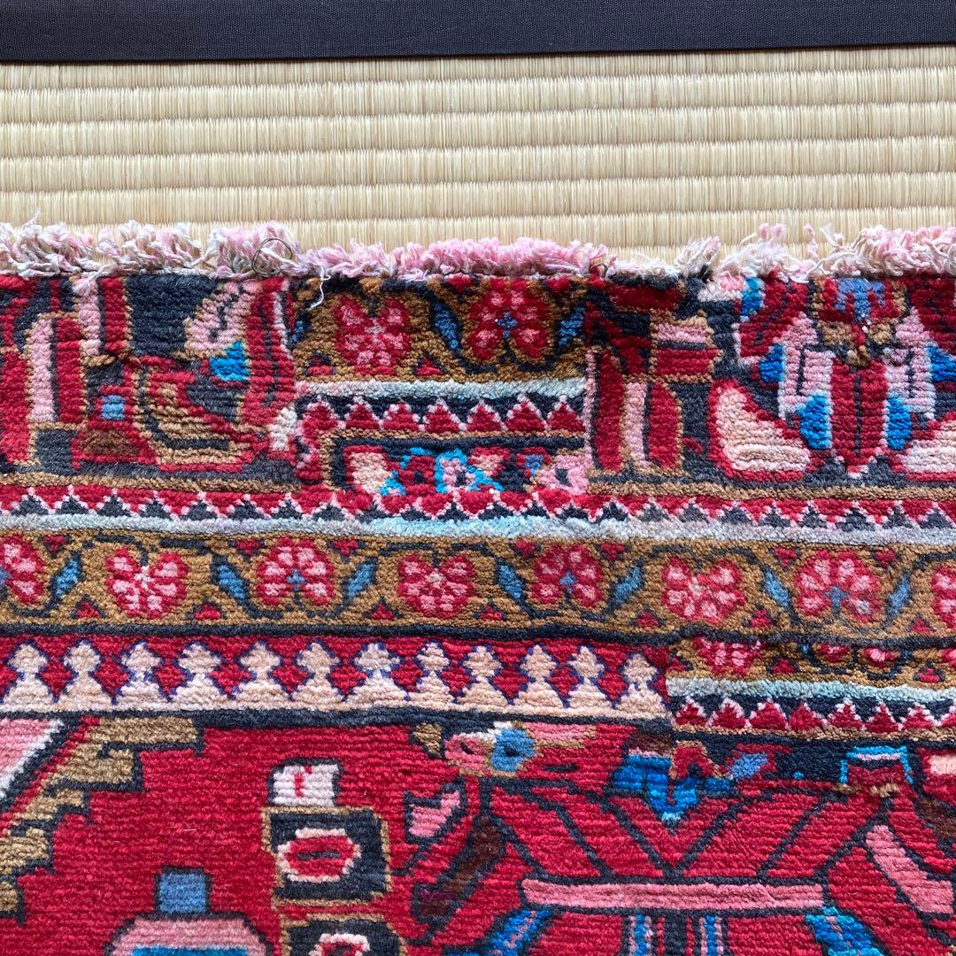 ヴィンテージラグ　トライバルラグ　ハマダン　超大判