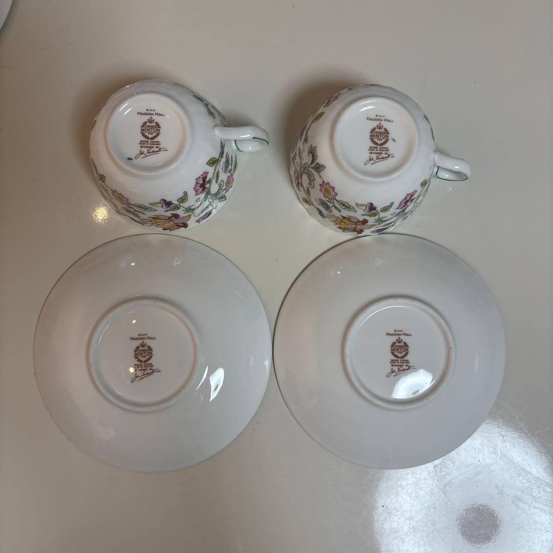 ミントン　カップソーサー2個、ボウル6個セット