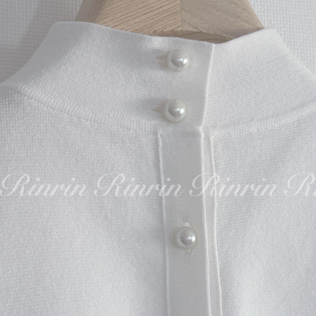 【未使用】ANAYI 16Gミラノリブハイネックプルオーバー 38