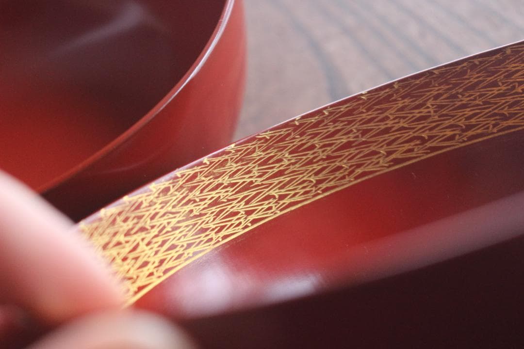 時代逸品！上質朱漆に極上松葉蒔絵の映えるお椀2点（検輪島塗雑煮椀煮物椀