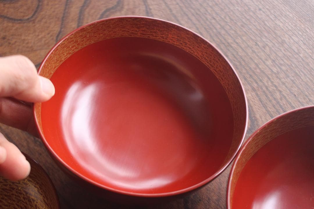 時代逸品！上質朱漆に極上松葉蒔絵の映えるお椀2点（検輪島塗雑煮椀煮物椀