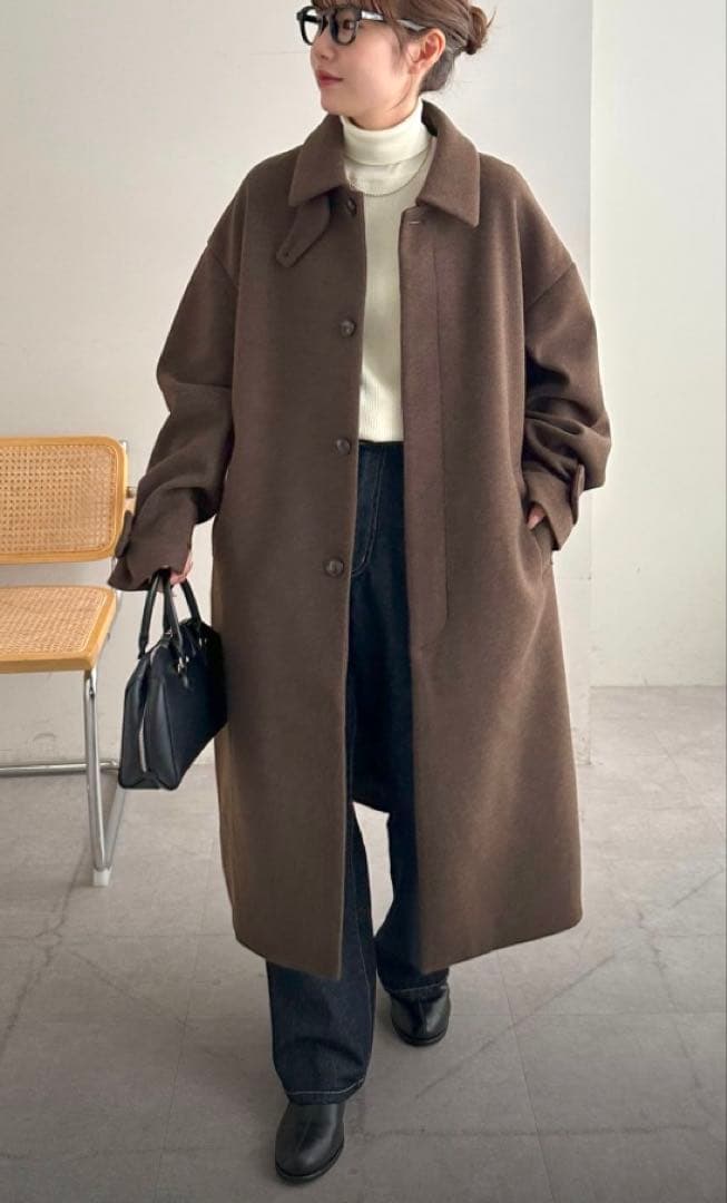 DICOST レディース ロングコート ブラウン