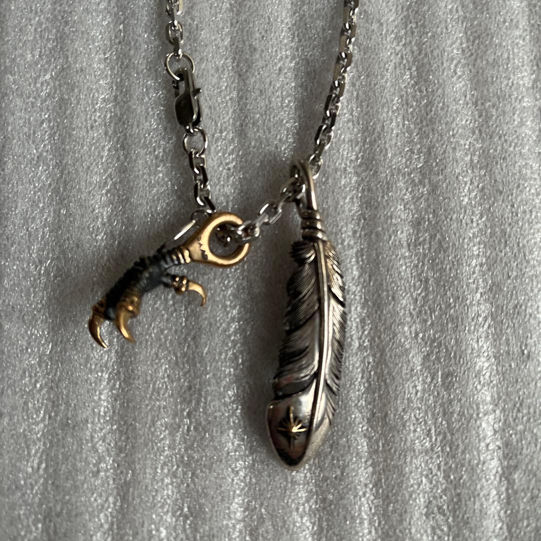 SAAD ネックレス　トップ　フェザー イーグルクロー