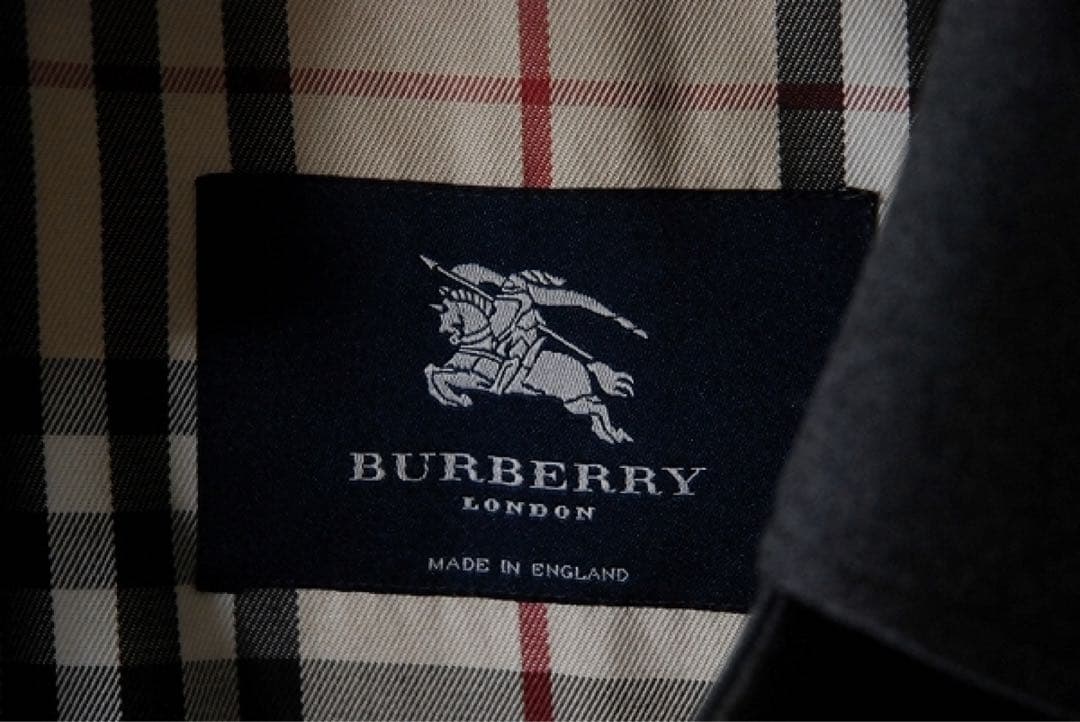 バーバリー ロンドン / ウール ステンカラー イギリス製 バルマカーン グレー