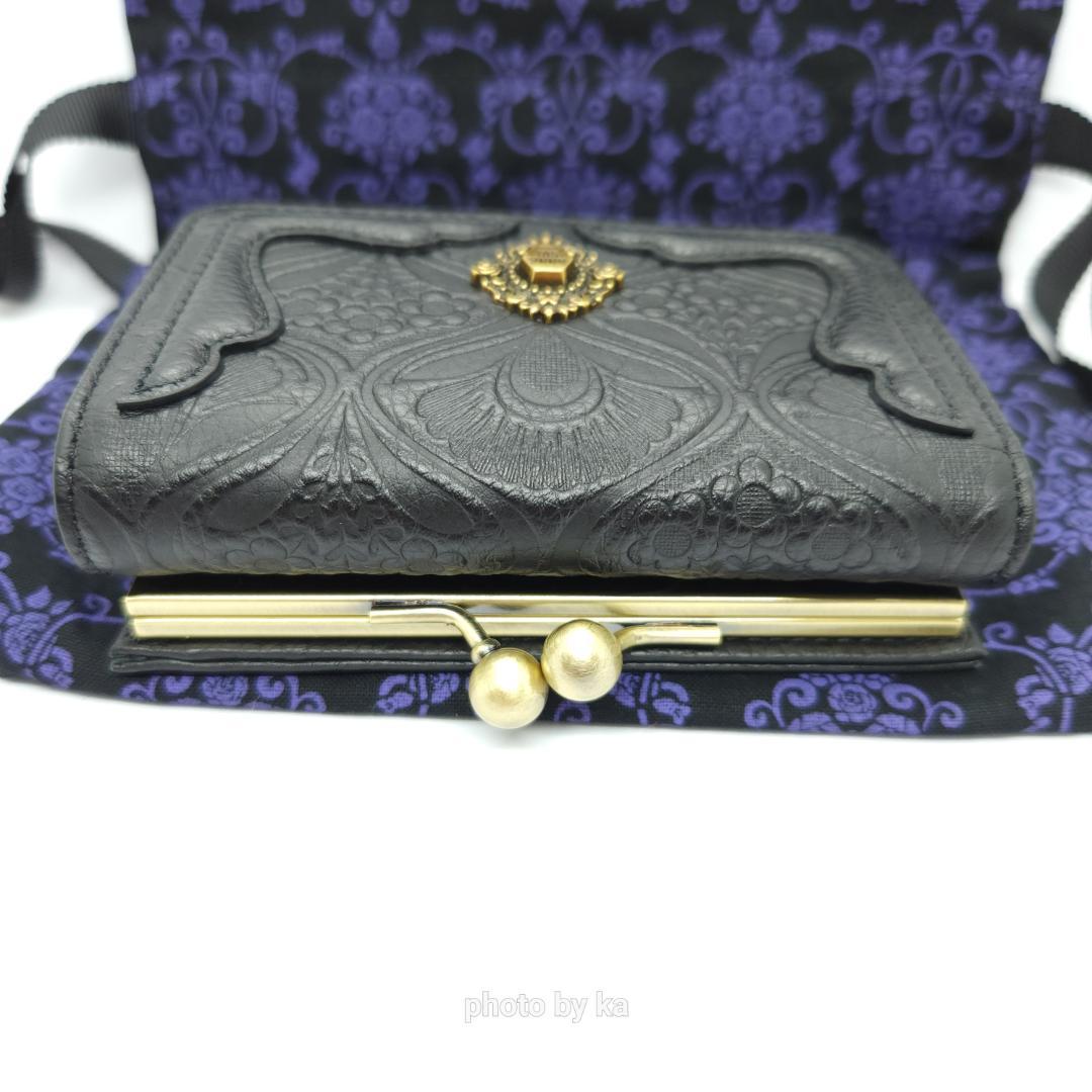ブラック 新品 未使用 アナスイ ノヴァ ANNA SUI がま口 財布 黒色
