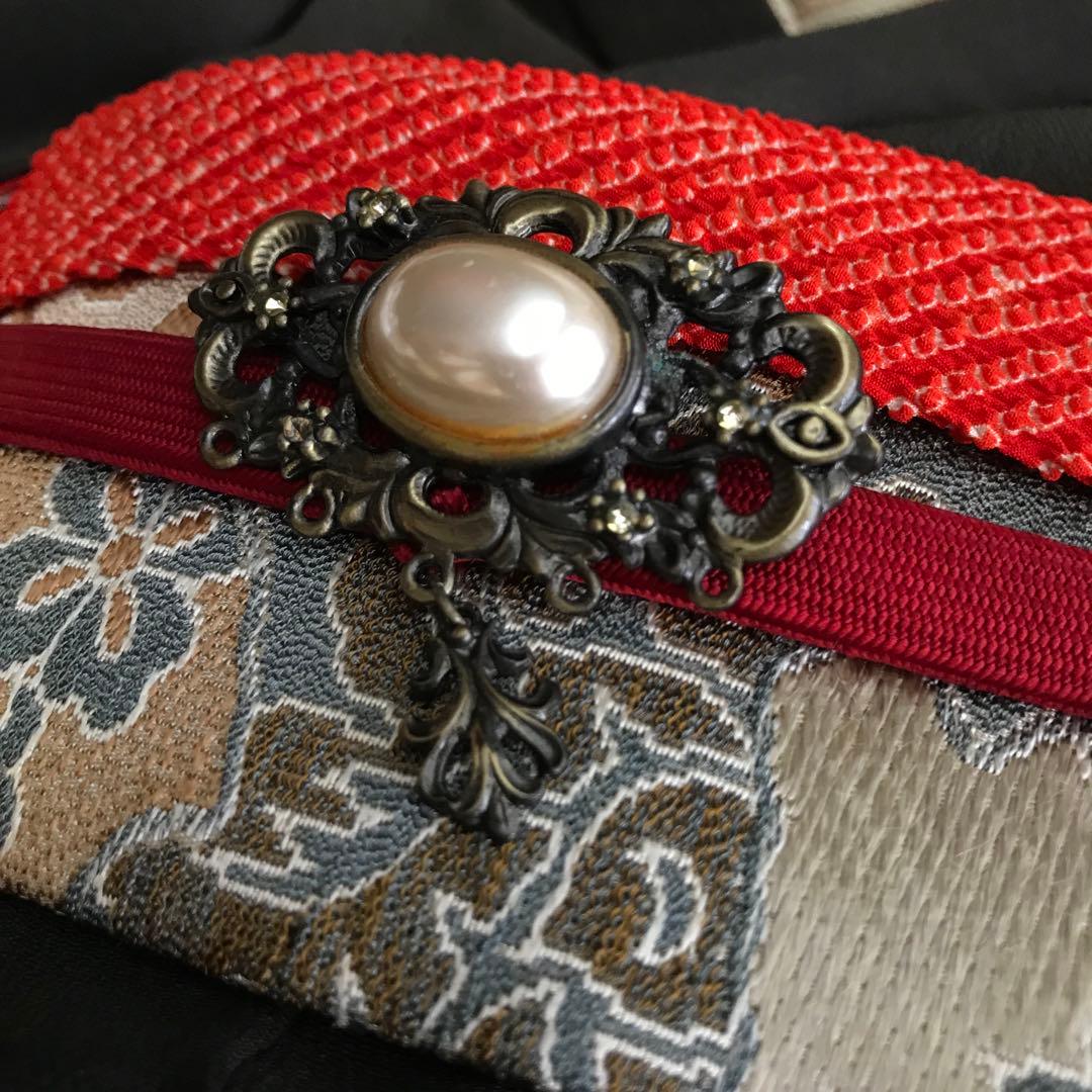 ＊ 市松人形 15号 アンティーク 黒留袖 着物 帯 ＊ 留袖 明治