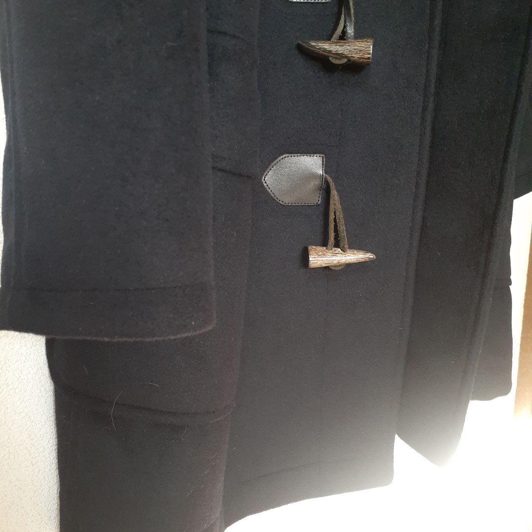 an‼️JPRESS❤️フラノ地ネイビー ダッフルコート フード付き