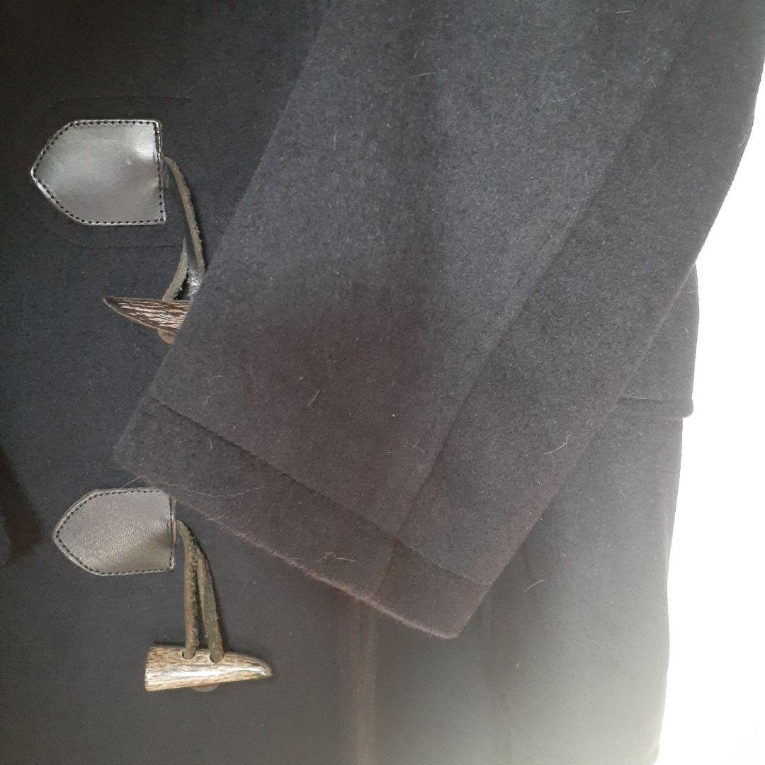 an‼️JPRESS❤️フラノ地ネイビー ダッフルコート フード付き