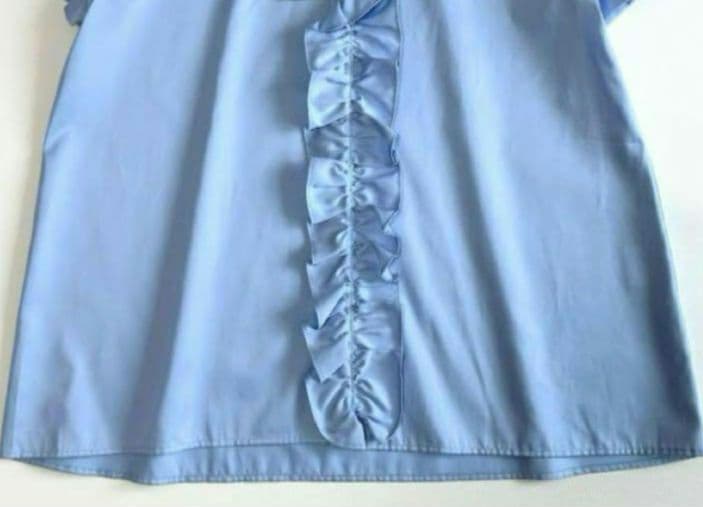 タグ付新品　YOKOCHAN ヨーコチャン　パフスリーブフロントフリルブラウス