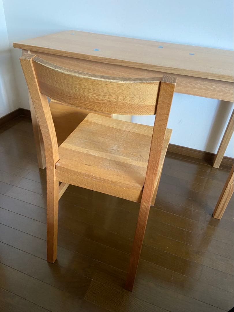 (直接手渡し) 廃盤 無印良品 タモ材 デスク キャビネット チェア 3点セット