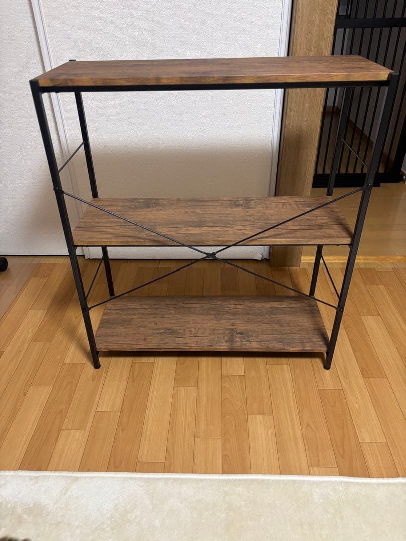 オールドアイアンラック3段