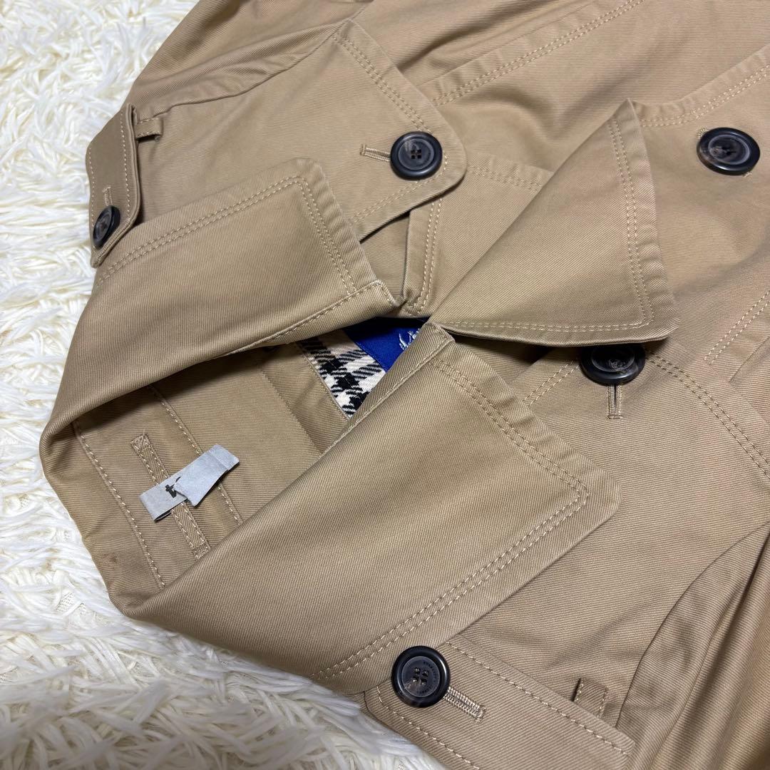 バーバリーブルーレーベル トレンチコート ノバチェック ベルト ライナー付き L