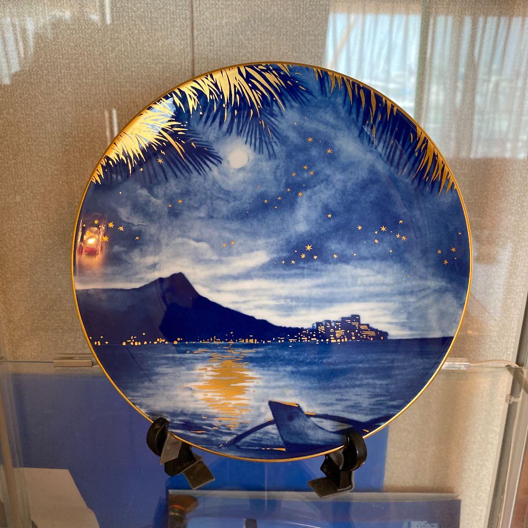 マイセン絵皿置物