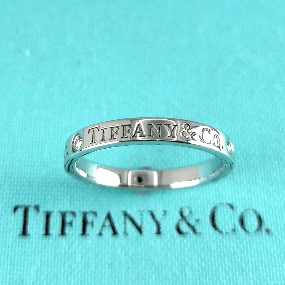 ●SALE●【ティファニー】フラット　バンド　ダイヤ　３Ｐ　１６号　2297