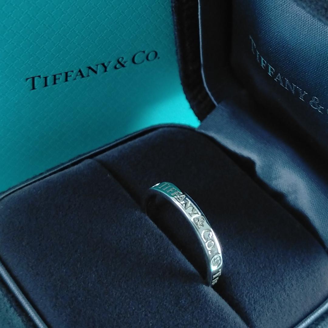 ●SALE●【ティファニー】フラット　バンド　ダイヤ　３Ｐ　１６号　2297