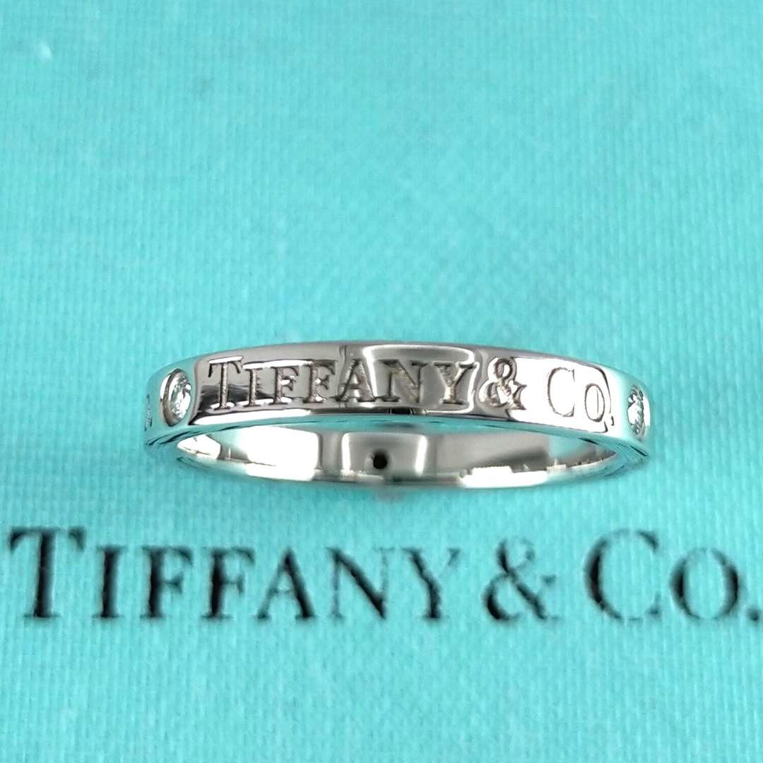 ●SALE●【ティファニー】フラット　バンド　ダイヤ　３Ｐ　１６号　2297