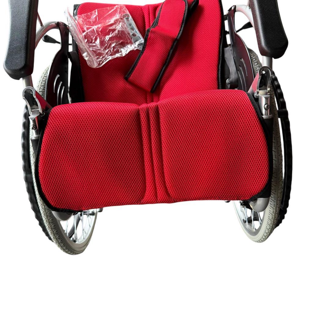 美品 Care-Tec 車椅子 CA-10SU レッド 折りたたみ 自走式