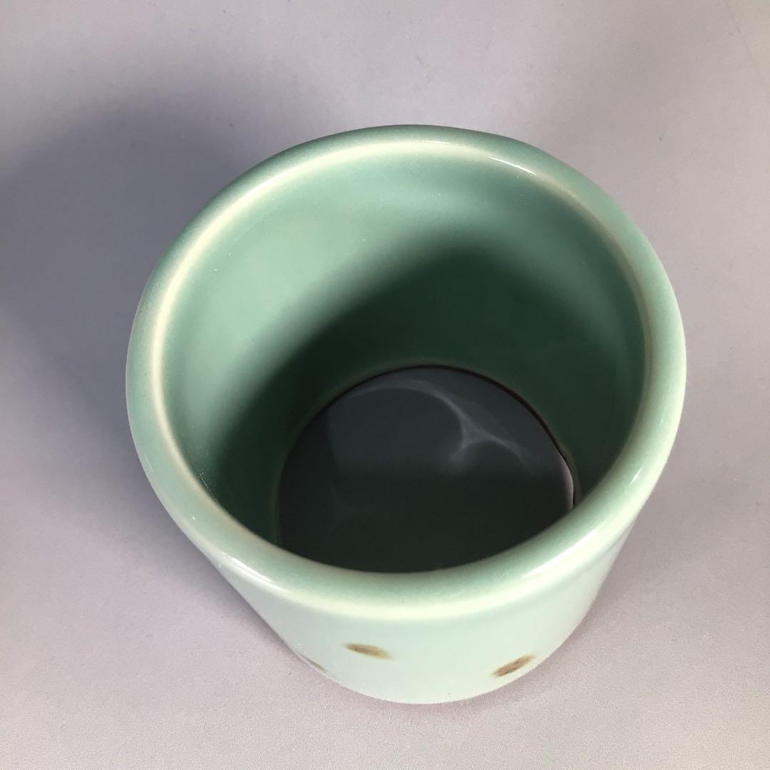 Ｍ１４６　皆具　『平安祥堂造』『飛青磁』『水指　建水　蓋置　杓立』　共箱　茶道具