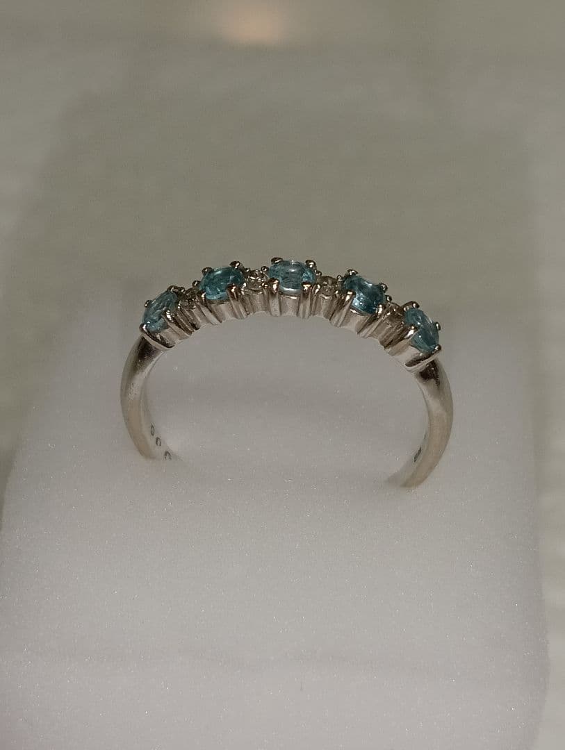 ユヤ様 K18WG ブルートパーズ リング