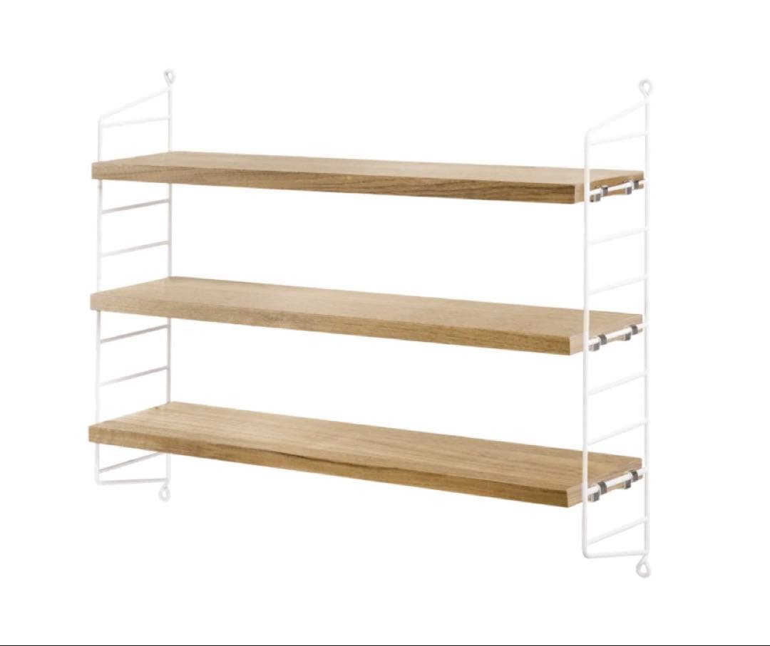 ストリングポケット String pocket シェルフ ウォルナット×ホワイト