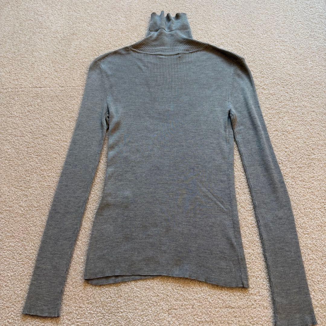 ユナイテッドアローズ シルク100％ リブ タートルネック