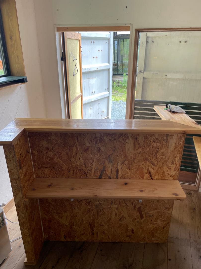 L字型カウンターテーブル ハンドメイド