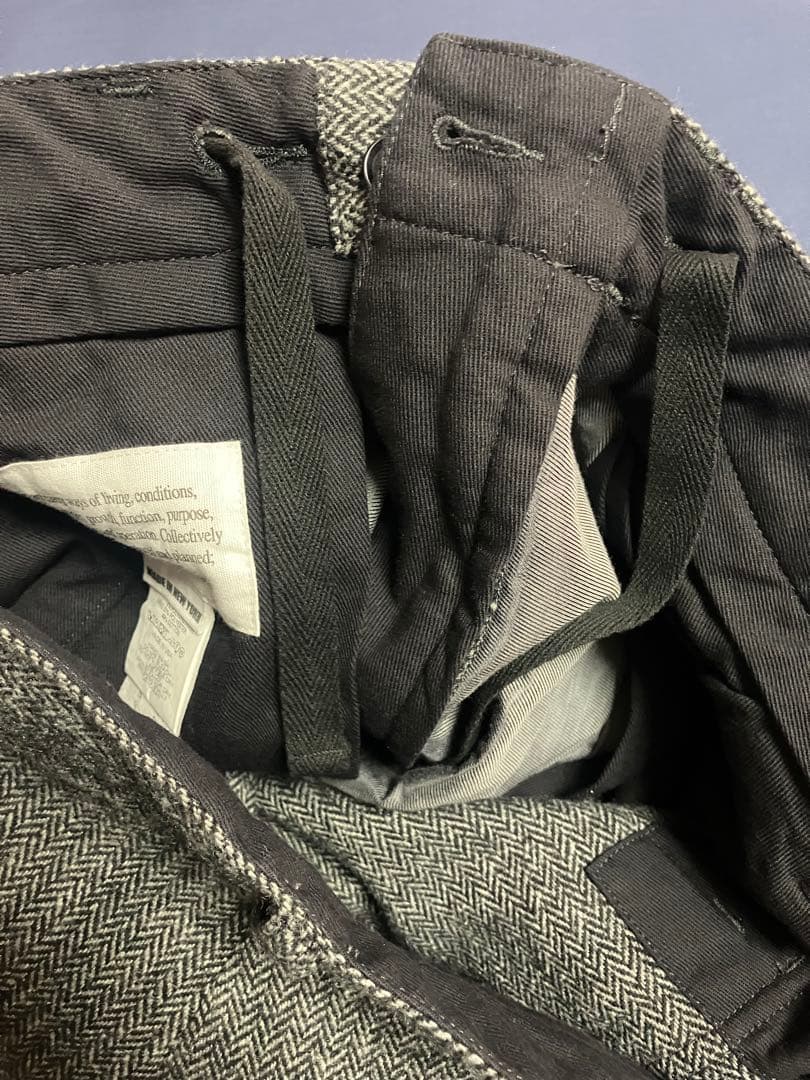 engineered garments ヘリンボーン　ウール混パンツ