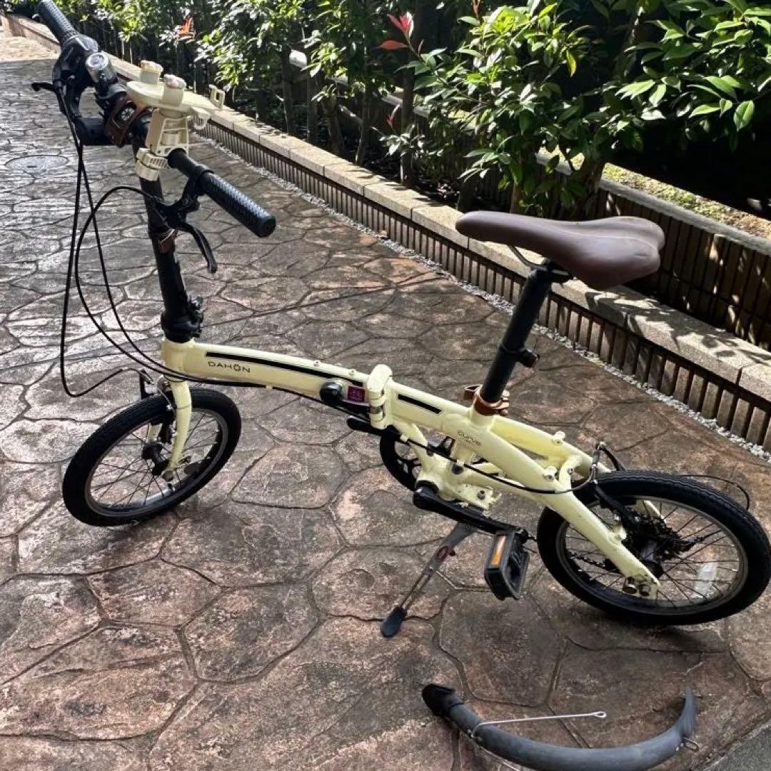 DAHON curve D7 折りたたみ自転車 クリーム色