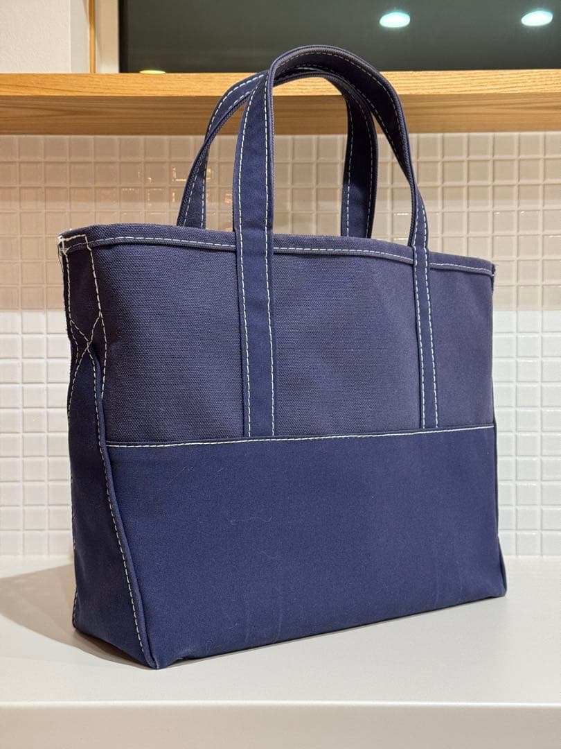 【美品】エルエルビーン×ビームス トートバッグ ボートアンドトート ネイビー M