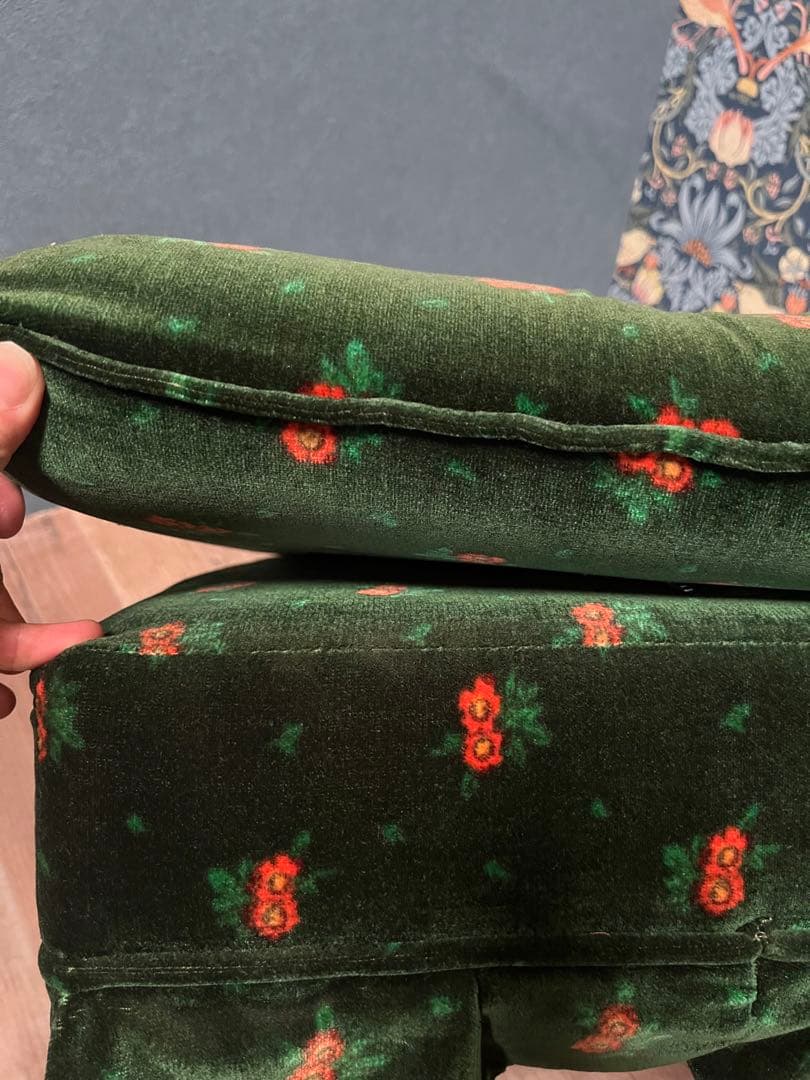 スツール オットマン クッション付 アンティーク インテリア 昭和レトロ 当時物