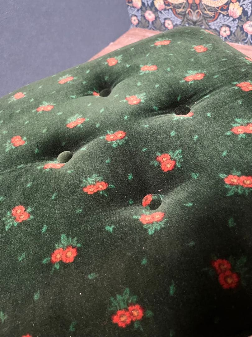 スツール オットマン クッション付 アンティーク インテリア 昭和レトロ 当時物