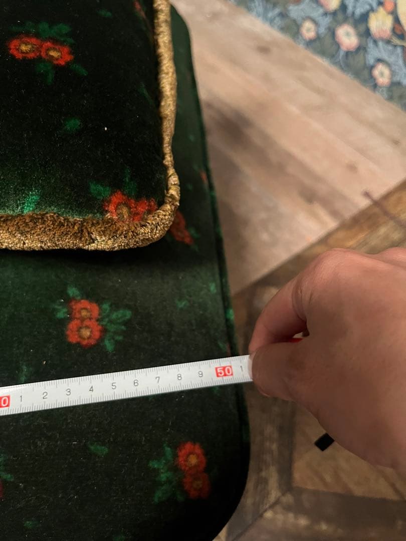 スツール オットマン クッション付 アンティーク インテリア 昭和レトロ 当時物