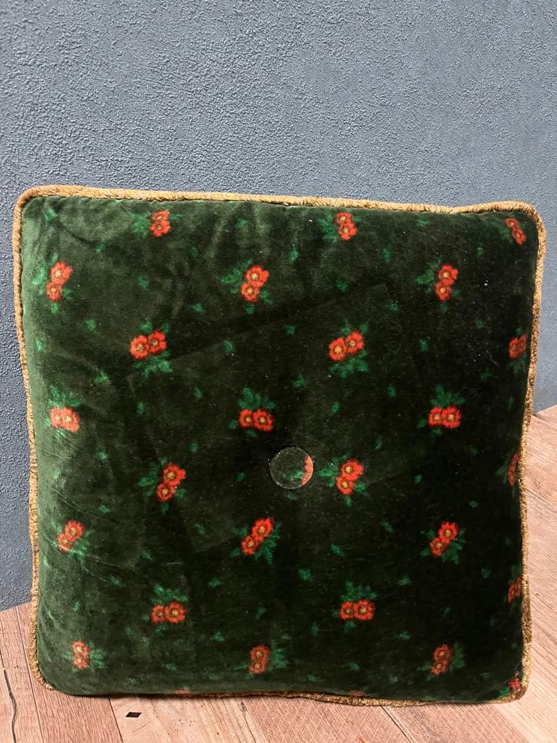 スツール オットマン クッション付 アンティーク インテリア 昭和レトロ 当時物