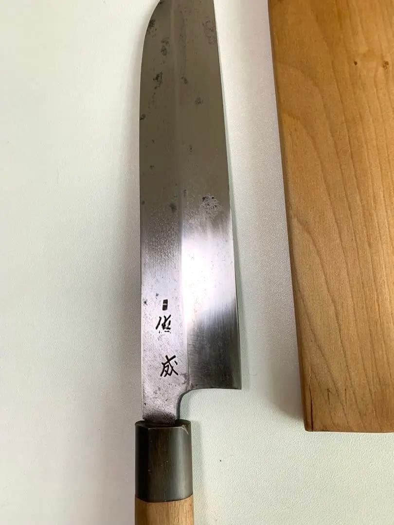 ★高級　純日本鋼包丁★佑成（スケナリ）★鎌型薄刃庖丁★