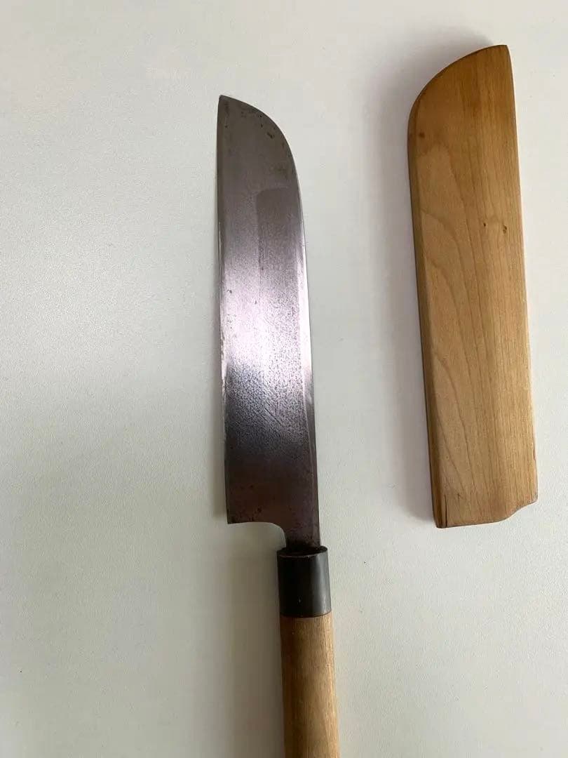 ★高級　純日本鋼包丁★佑成（スケナリ）★鎌型薄刃庖丁★