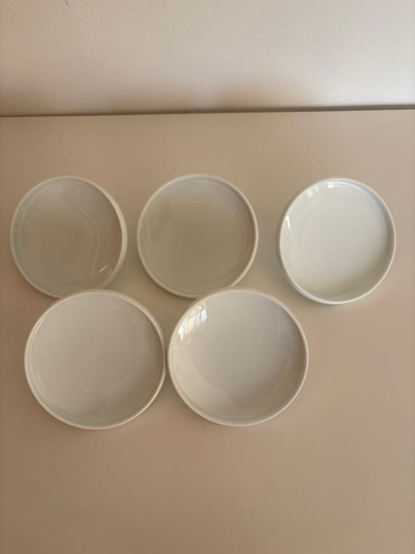 日本の銘窯 人間国宝 井上萬二作 白磁 蓋付湯呑五客＋急須　しおり付