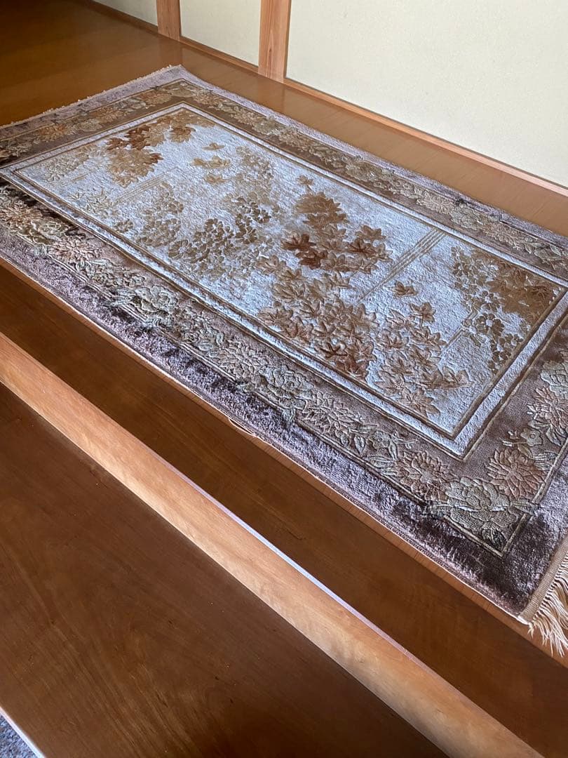 玄関マット　絨毯　中国　シルク