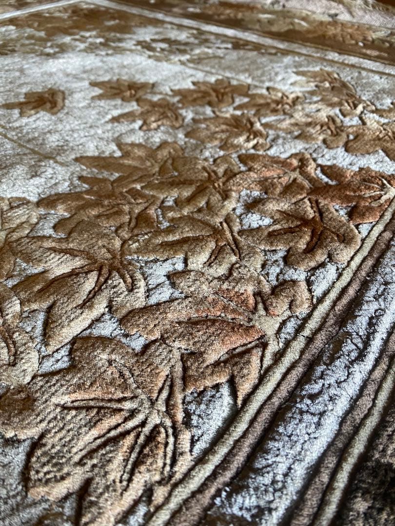 玄関マット　絨毯　中国　シルク