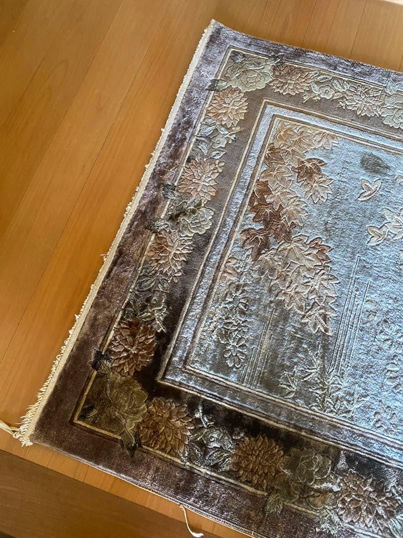 玄関マット　絨毯　中国　シルク