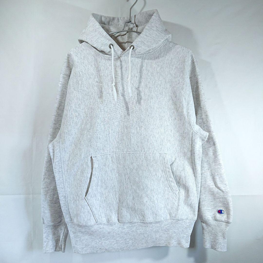 【90s米国製】チャンピオンリバースウィーブスウェットパーカー/刺繍タグ/目無し