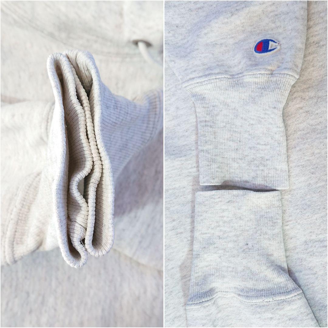 【90s米国製】チャンピオンリバースウィーブスウェットパーカー/刺繍タグ/目無し