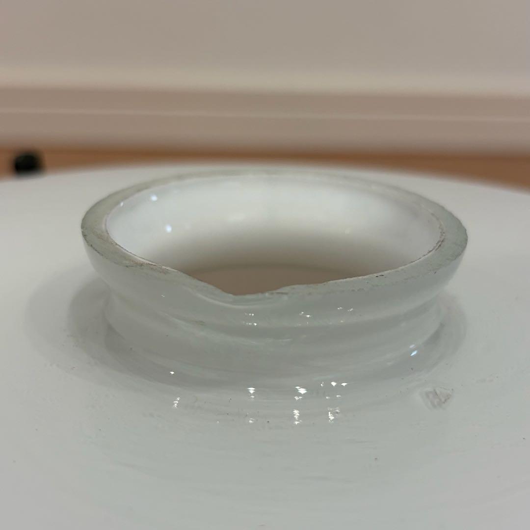 昭和レトロ 金属製飾枠 乳白ガラス ミルクガラス ペンダントライト 電笠 電傘