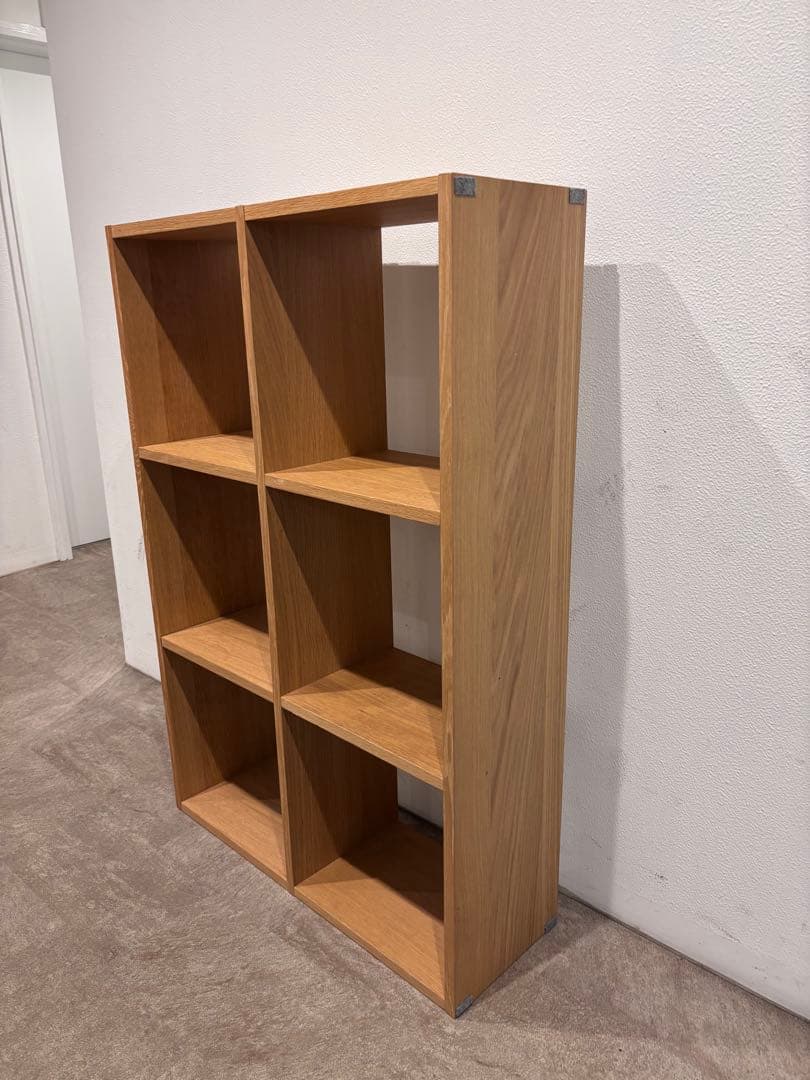 ⭐️超美品⭐️オプション ラタン２個⭐️３段２列⭐️無印良品⭐️スタッキングシェルフ