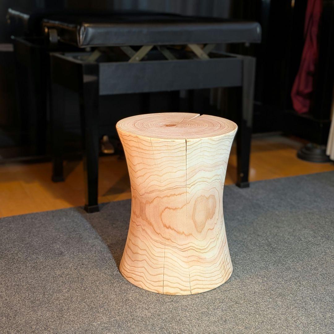 檜　丸太　椅子　スツール　高さ約32.5㎝