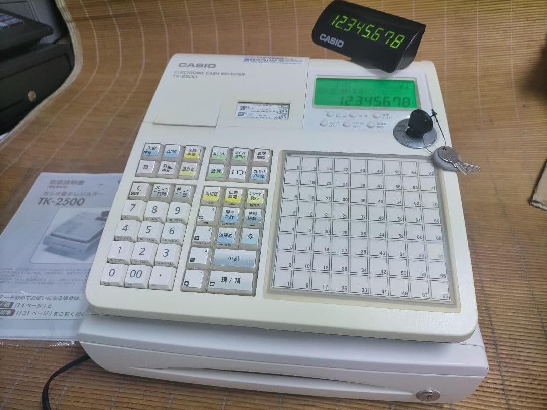 茶器専用カシオレジスター　TK-2500　設定無料　72タッチ3面　110000