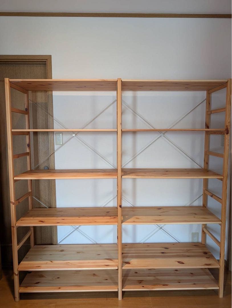 ■送料込■無印良品 MUJI パイン材 ユニットシェルフ 棚板6段 ラック