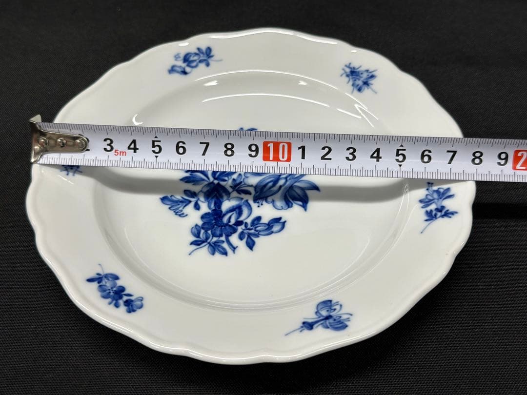 【USED美品】meissen マイセン　青い花　トリオ　C&S プレート