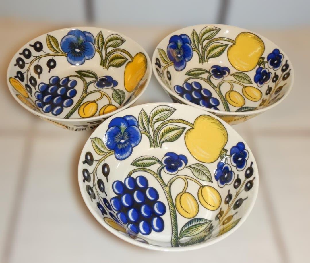 ARABIA アラビアパラティッシイエローのサラダボールセット ムーミンクッキー