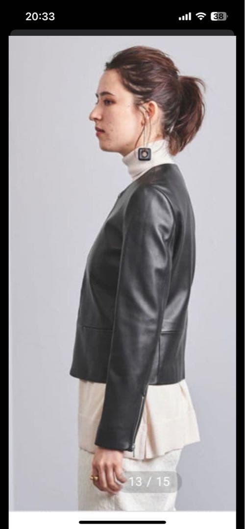 美品 UNITED ARROWS レザージャケット　ブラック